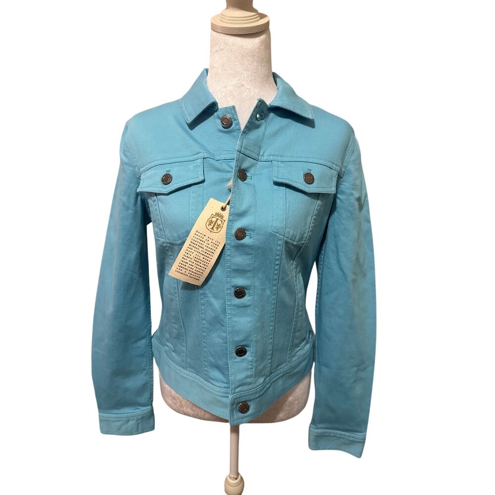 Talbot's trucker jacket sky blue NWT women's size small
